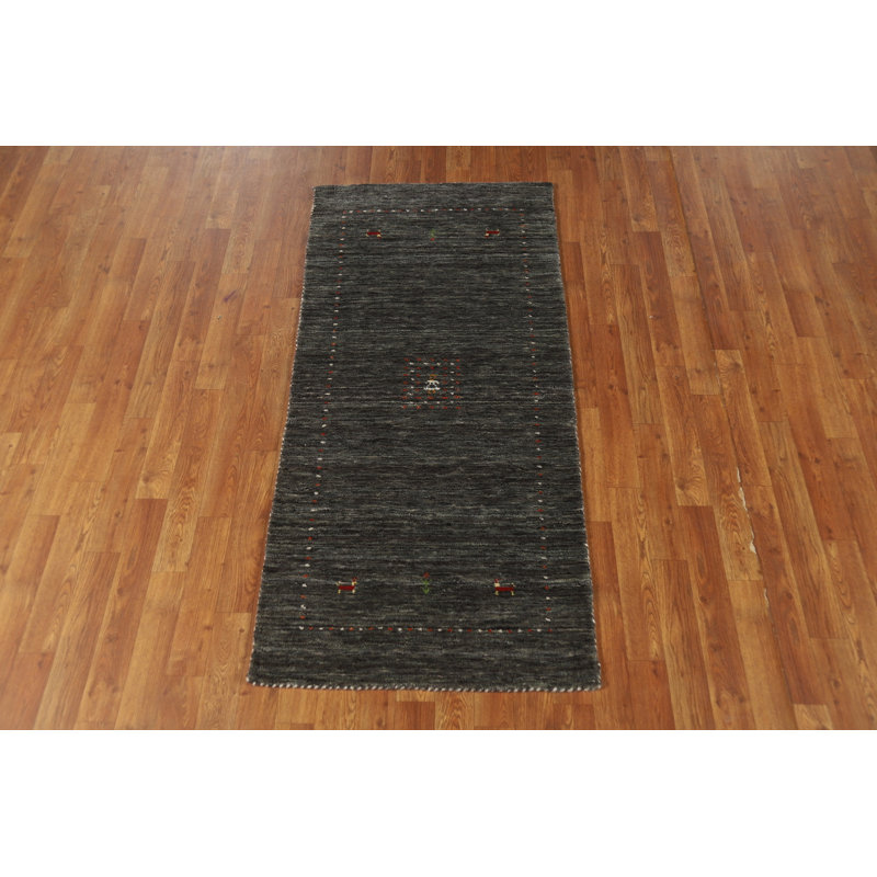 Tapis tribal en laine de style Gabbeh 3 x 6