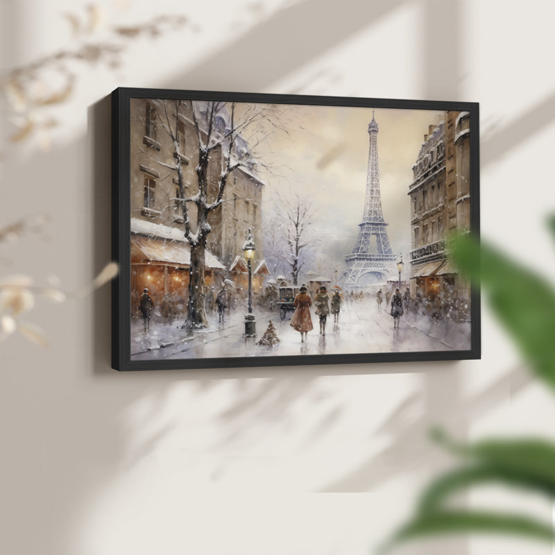 «Chirstmas Art» - CECXV - Reproduction encadrée - Restickable, H 8 po x l 10 po, Noir, noir, noir, noir