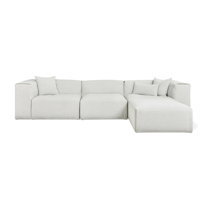 Nest Modular 4-PC Sectional, Fog Boucle
