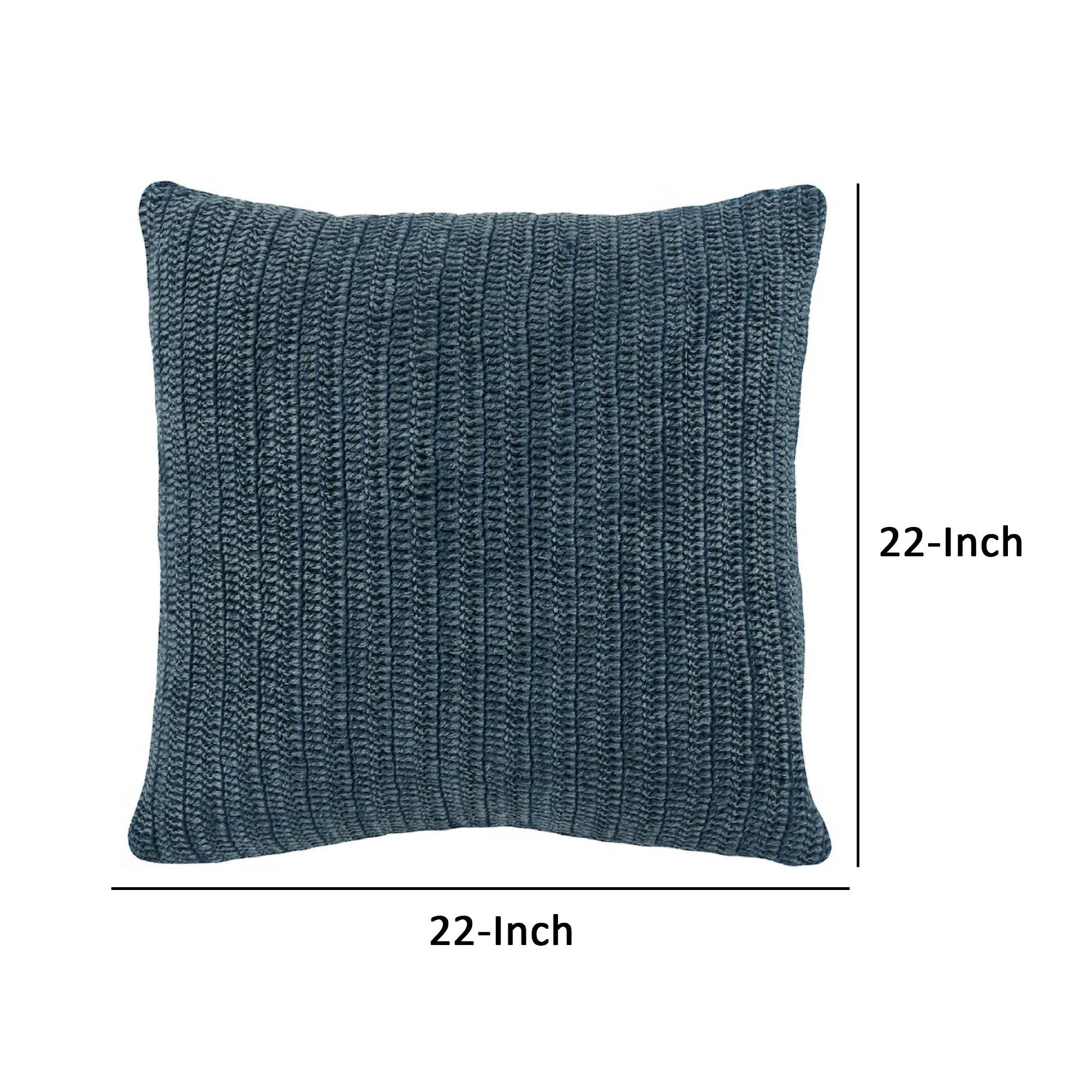 Rowan Cotton Throw Pillow, Blue