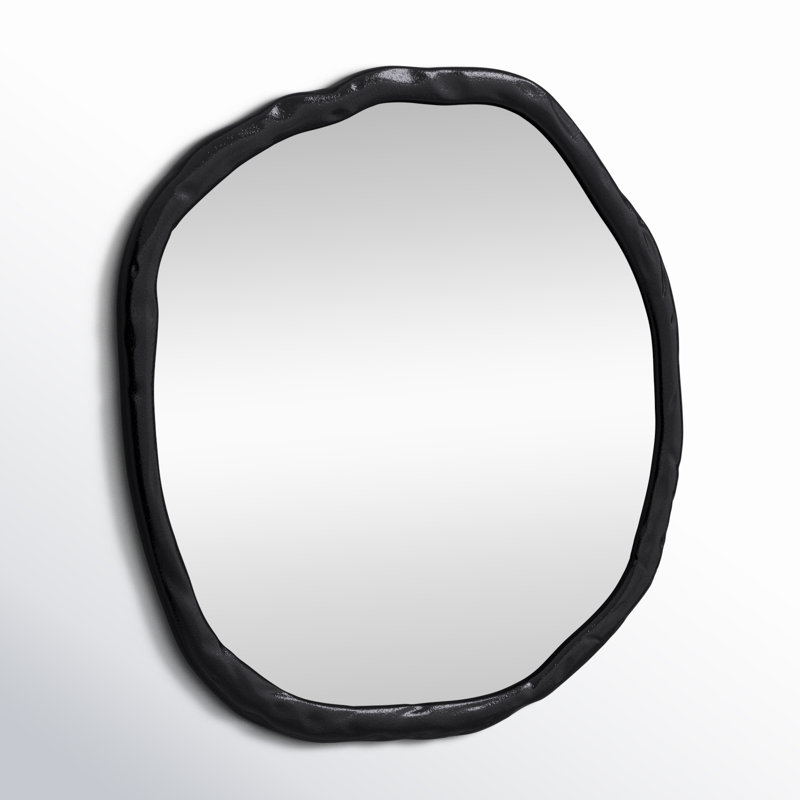 Nola Aluminum Novelty Mirror, 24" x 24", Black