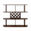 Grand support à vin mural rustique à 3 niveaux pour bouteilles, support à vin mural en bois multifonctionnel, support de rangement avec porte-verres à vin, support de rangement mural pour la décoration de la salle à manger-1305786671
