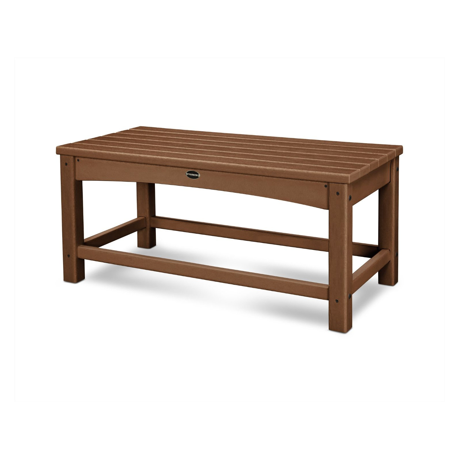 POLYWOOD Club Coffee Table, Teak