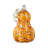 8.5"H Fall Multi Stripes Glass Gourd