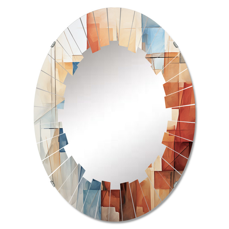 Hedding - Miroir mural moderne ovale, 36 po x 24 po