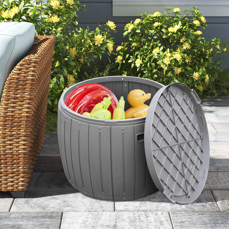 Coffre de terrasse extérieur en plastique résistant à l'eau 36 gallons