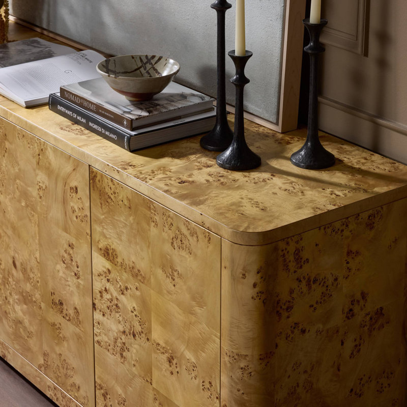 Mullins Media Console-Natural Mappa Burl