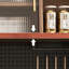 Buffet noisette + bois manufacturé noir + verre-878076485