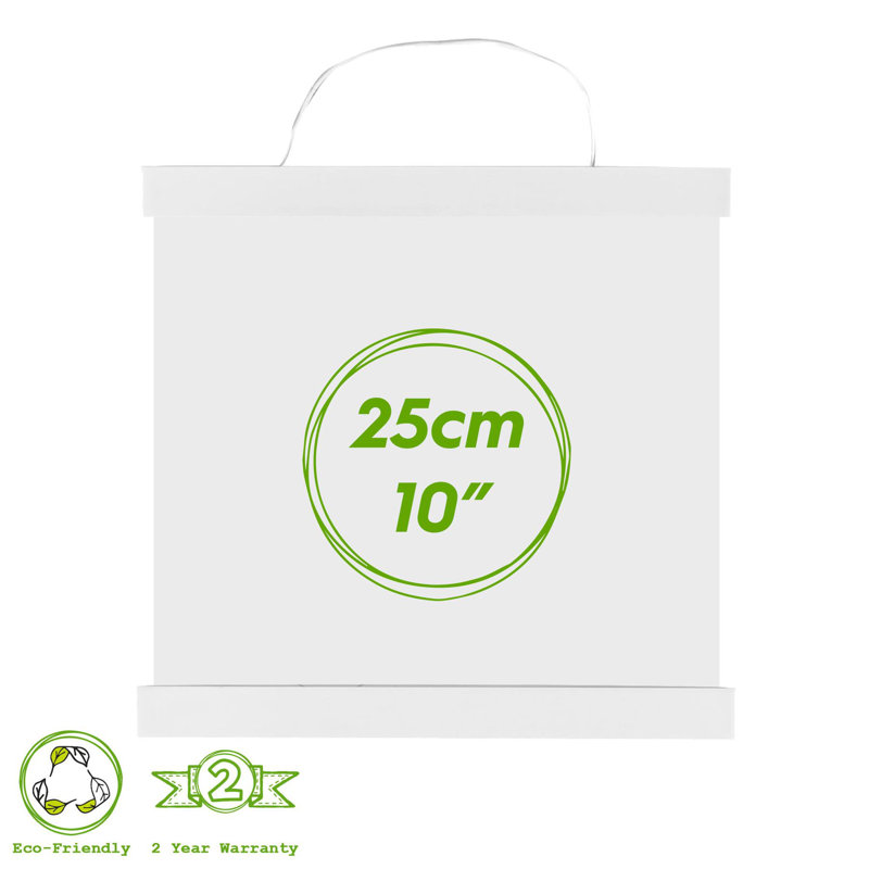 Bevelled Picture Frame with Mat, 2cm H x 25cm W x 1.5cm D, White
