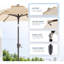 Parasol de marché 6,4 po avec manivelle Khymir-1040764389