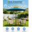 Parasol de patio extérieur de 10 pi avec manivelle et inclinaison à bouton-poussoir, protection UV imperméable-1635042776
