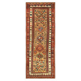Antique Caucasian - Ganjeh Hallway Runner Wool Yellow Rug