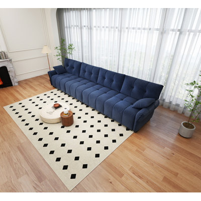 Modern 4 - Seater Sofa. Solid Wood Frame In Premium Chenille,high - Resilience Cushions, Ideal For Living Rooms, Offices, Lounges, Dens, Hotel Lobbies