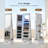 Jewelry Armoire Cabinet With Mirror, Led Lights, Rotating Storage Shelves, And Lockable Design-957558720