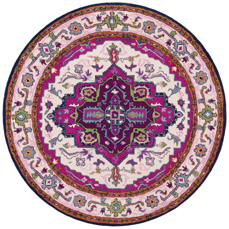 Blokzijl Hand Tufted Wool Oriental Rug, Round 5'