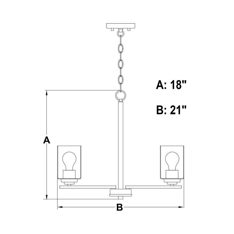 Park Ridge 5-Light 21 In. Wide Transitional Round Chandelier With Clear Glass Shade, LED Compatible, Adjustable Height, Hanging Ceiling Pendant Fixture For Dining Table Kitchen Entryway Bedroom Island Foyer