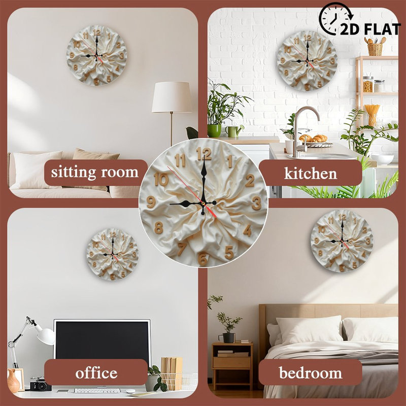 Horloge à chiffres en bois