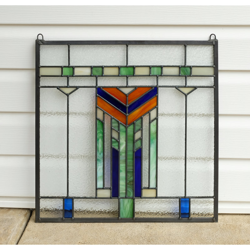 Panneau de vitrail Frank Lloyd Wright Inspd Prairie
