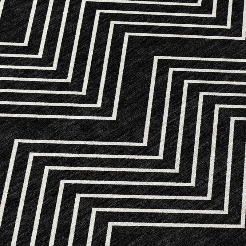 Machine Washable Indoor/Outdoor Karr ACN2390 Geometric Rug, Runner 2'3" x 7'6"