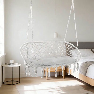 Balancelle hamac pour 2 personnes avec coussin pour une détente intérieure et extérieure
