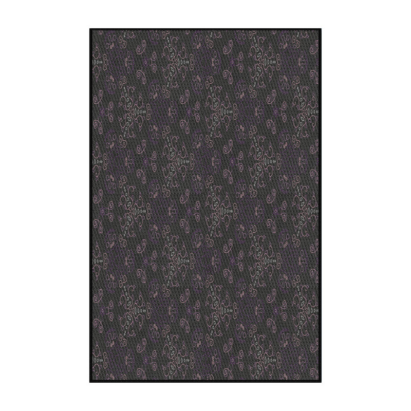 Noir Tapis décoratif, Rectangle 5 pi x 7 pi