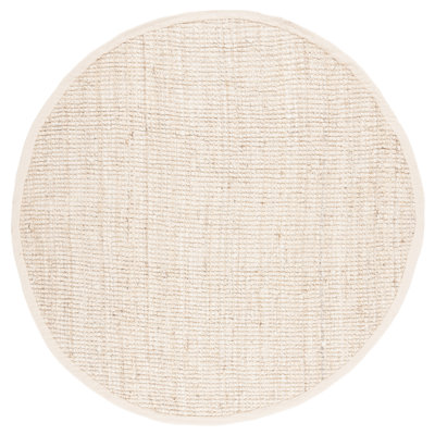 Debroh Natural Fiber Hand Woven Jute Solid Color Rug