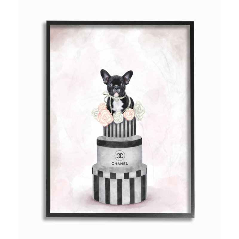 « look box range dog rose », impression, H 20 po x l 16 po x P 1,5 po, Giclée encadrée noir minuit
