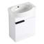 Meuble-lavabo à fermeture en douceur avec lavabo, 16 pouces pour petite salle de bain-114497850