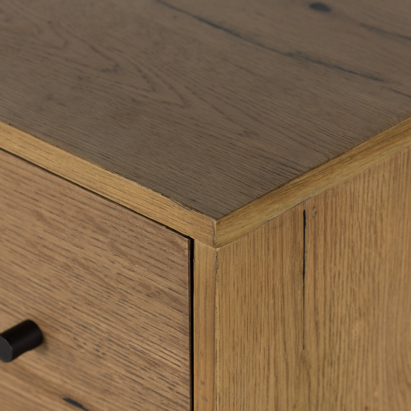 Eaton 3 - Drawer Nightstand, Amber Oak Resin