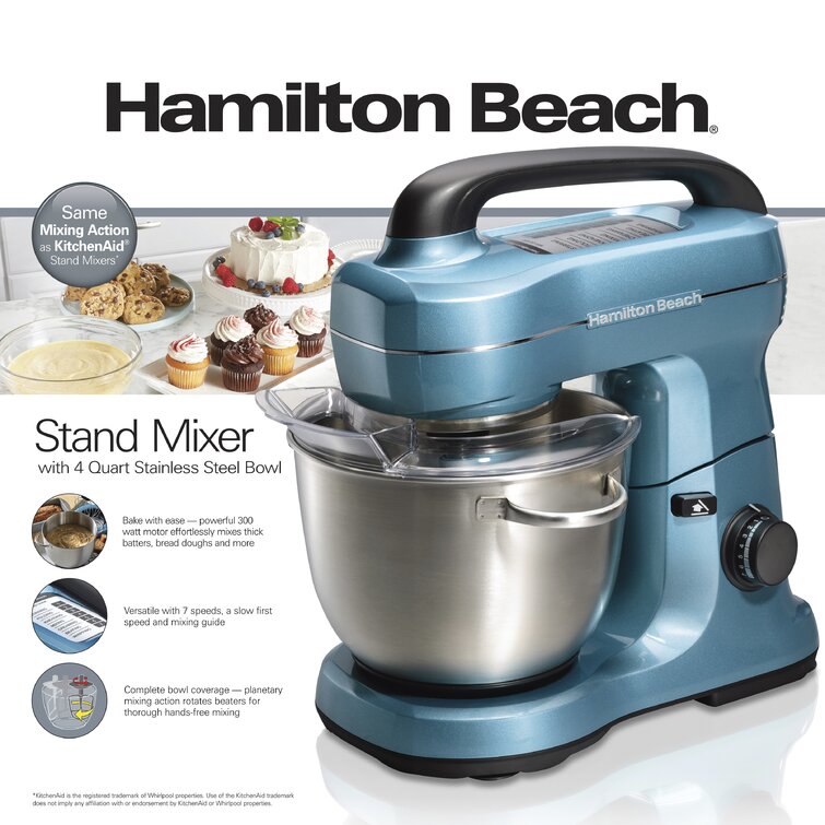Hamilton Beach® 6 Speed Classic Stand Mixer 4 Quart Stainless Steel Bowl &  Reviews