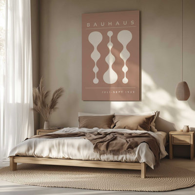 «Brown Retro Bauhaus», affiche sur toile encadrée