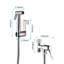 Douchette pour bidet pour toilette - Nettoyeur de couches lavables avec 2 modes de pression d'eau