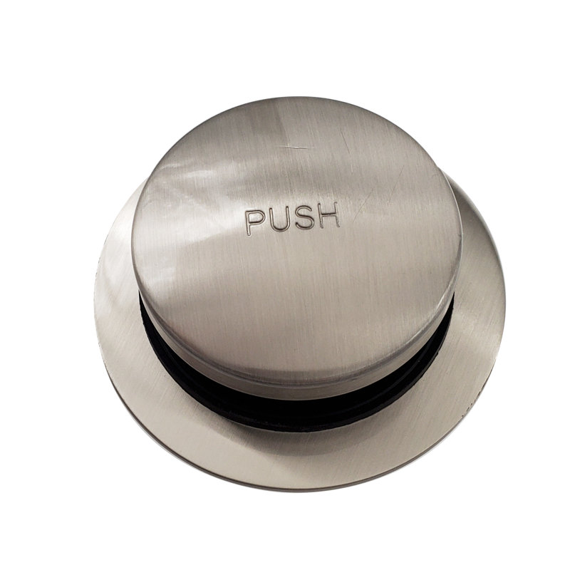 1-3/8" NPSM Tip-Toe Bathtub Drain - Fine Thread, Stainless Steel