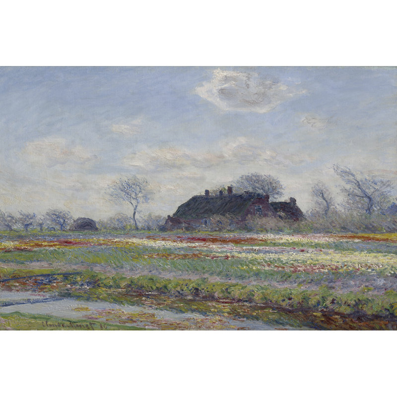 Champs de tulipes à Sassenheim par Claude O. Monet, H 8 po x l 12 po