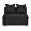 Fauteuil convertible convertible avec dossier et fauteuil inclinable avec canapé-lit et roulettes, tissu en lin moderne pour le salon pour les espaces restreints-1783857035