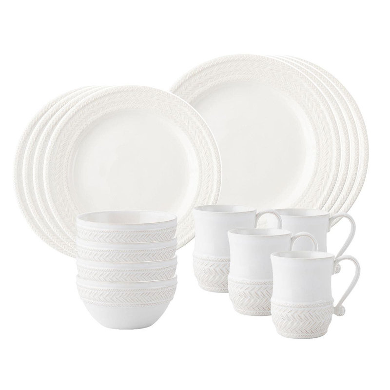 Le Panier 16 - Piece Place Setting - Service for 4, Whitewash