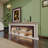 Beige Wood TV Cabinet Fireplace-117501229