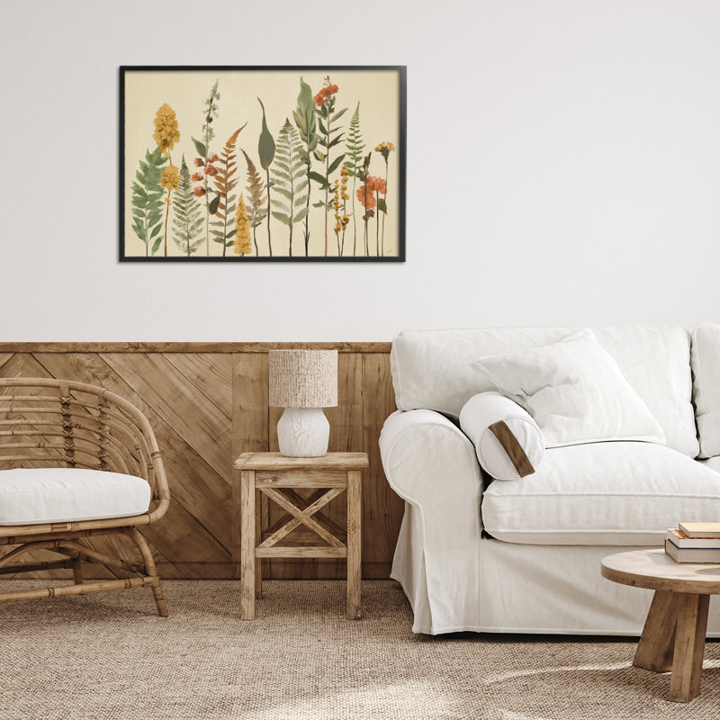 Giclée encadrée d'automne, design par Elizabeth Medley, H 16 po x l 24 po, Giclée encadrée noir minuit
