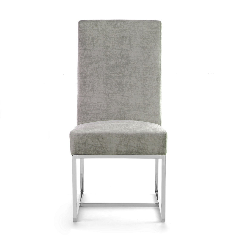 Chaise en velours Element, Gris acier