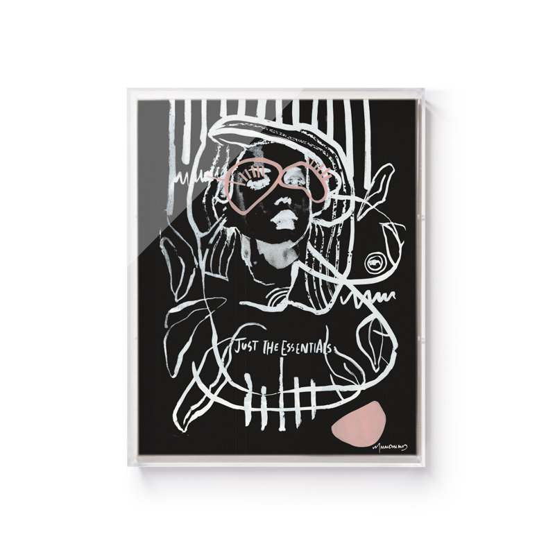 Just the Essentials (Black) by Maggie Macdonald, Shadow Box, 18" H x 24" W