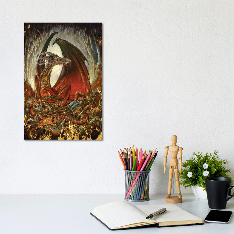 Treasure Dragon by Myles Pinkney - Wrapped Canvas Gallery-Wrapped Canvas Giclée, 20.32 cm H x 30.48 cm W