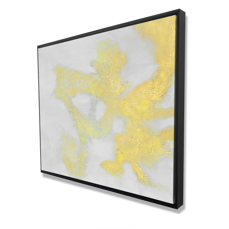 Gold Stains - Modern Framed Canvas for Home Decor