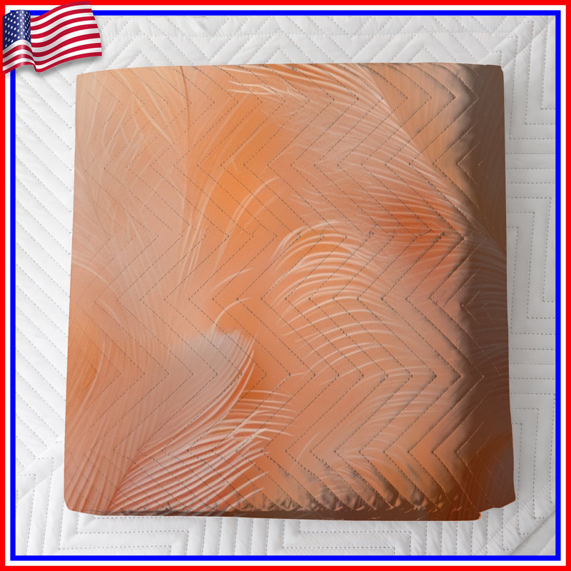 Delicate Feather Texture Bedding Feather Bedspread Texture, Queen
