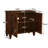 33.6" Retro Wooden Sideboard Buffet Cabinet With Storage, Symmetrical Geometric Accent Display Cabinets, Media Console Credenza For Living Room/Entryway/Dining Room/Kitchen, Walnut