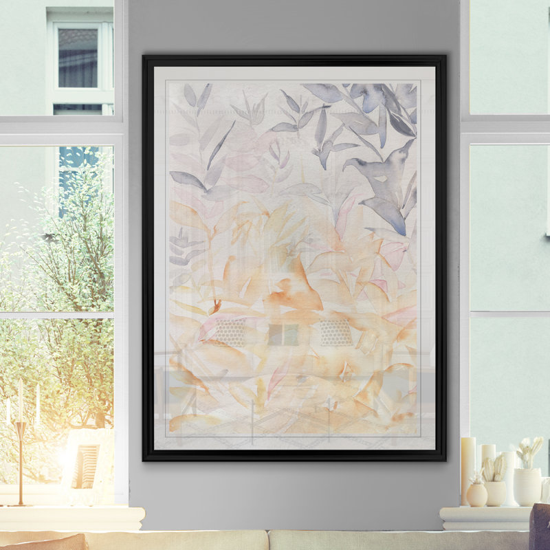 Whispering Boughs II - reproduction d'art sur toile, H 26,5 po x l 36,5 po x P 1,5 po, Cadre noir