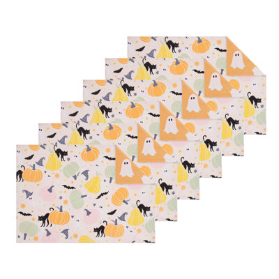 Ensemble de 6 napperons Boo Bash Halloween