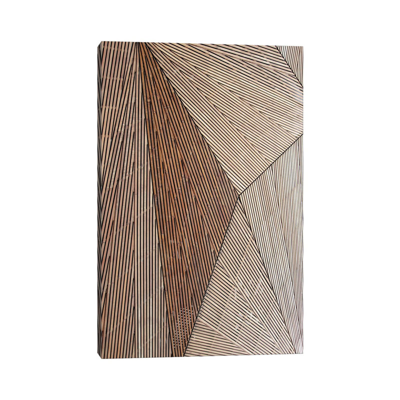 Wooden Structure by Design Fabrikken - Wrapped Canvas Painting, 20.32 cm H x 30.48 cm W