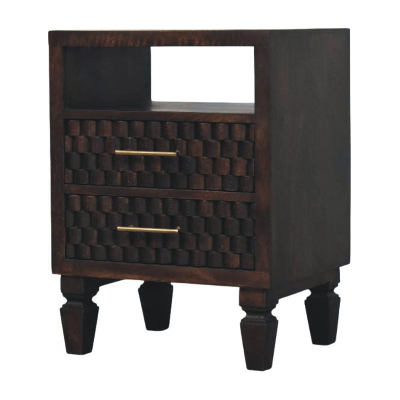 45cm W Solid Wood Bedside Table
