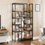 Arge Corner Shelf Unit,180cm Shelving Unit Bookshelf  for Study Room/Living Room