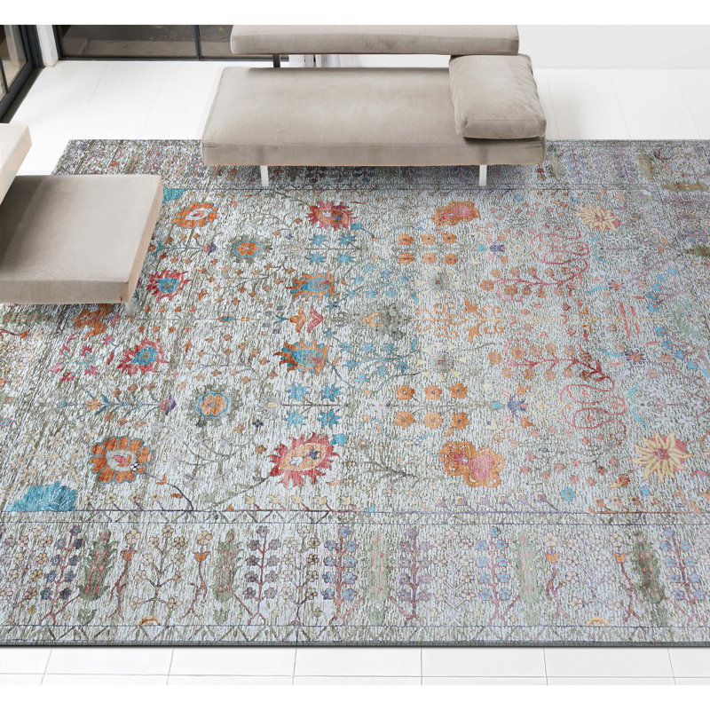 Tapis rectangulaire noué à la main, Rectangle 12 pi x 15 pi